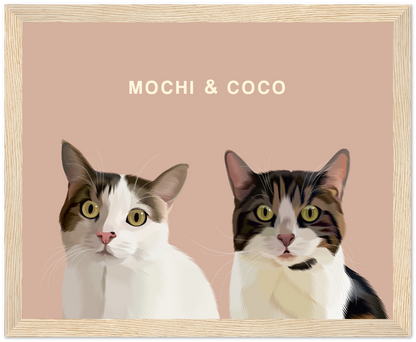 Two Pet Custom Pawtrait