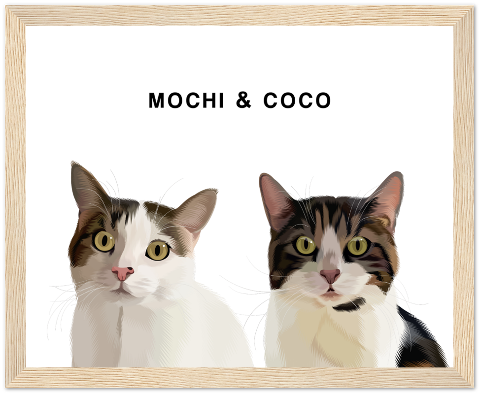 Two Pet Custom Pawtrait