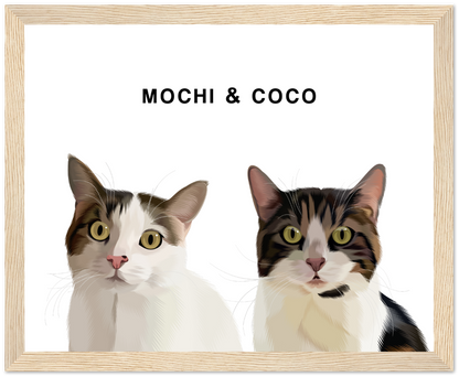 Two Pet Custom Pawtrait