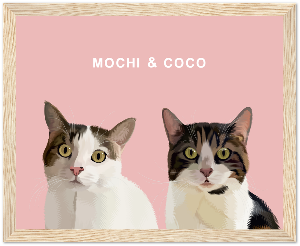Two Pet Custom Pawtrait