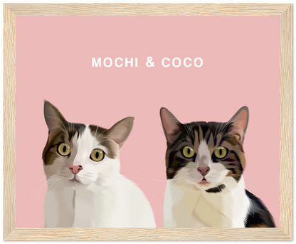 Two Pet Custom Pawtrait